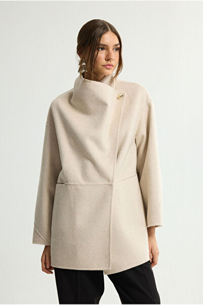 Love My Body Geniş Yakalı Kaban