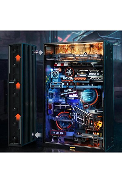 ROKR Cyberpunk Parallel World 3D Model, electric, 187cm, with 6 sets of lights, for adults