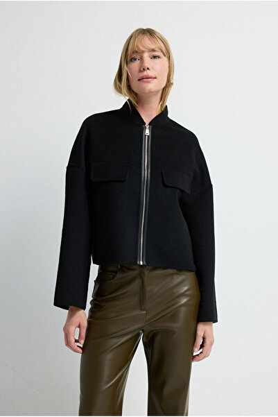 adL Cepli Yün Kısa Kaban