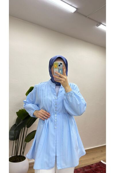 MOONSC Cămașă din in cu nervuri