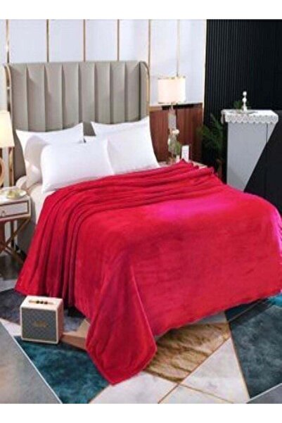 Bukela Fleece Flannel Bed Blanket – Lightweight, Soft, Washable (Red)