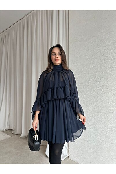 Mooi Butik فستان باهاما 8738 - أزرق داكن