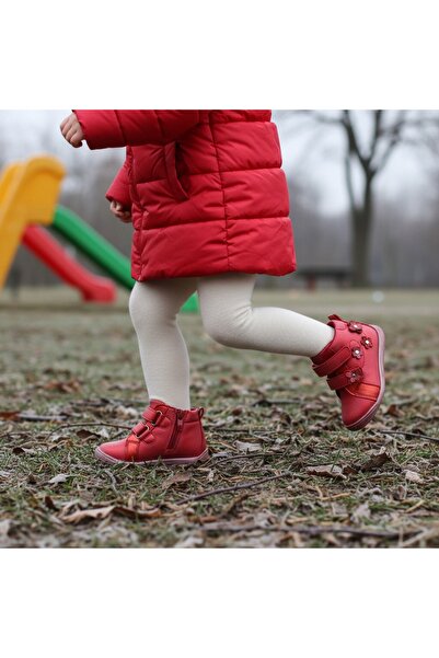 OEM Autumn/winter boots for children, with decorative flower applications, zipper and velcro closure, HQ-23