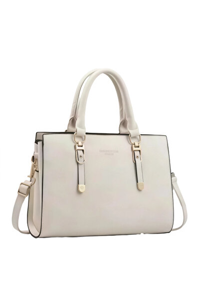GRASS Elegant women's handbag, white color, BG-07