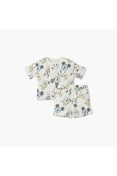 Disney Mickey and Friends Print T-shirt and Shorts Set