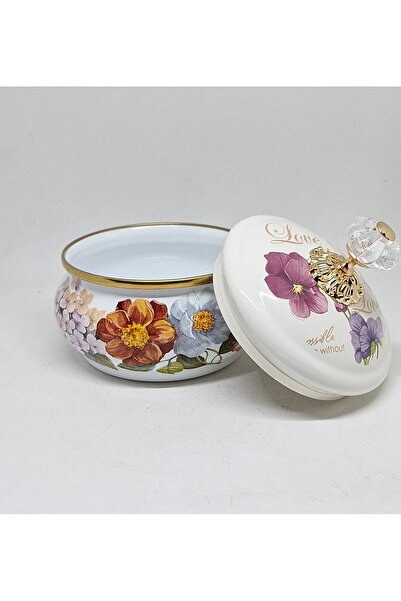 Avşar EMAYE EVİM ÇİÇEK EMAYE ŞEKERLİK SUNUMLUK