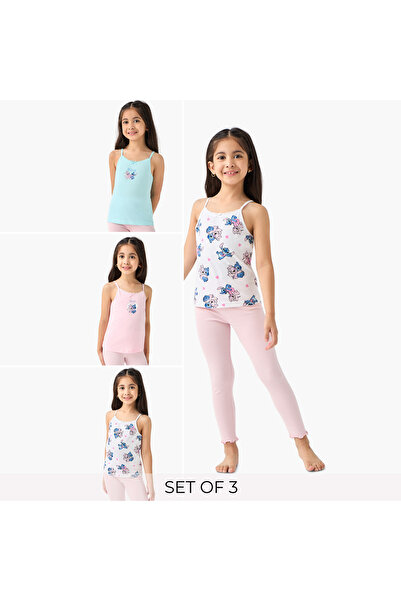 Disney Angel and Stitch Print Camisole - Set of 3