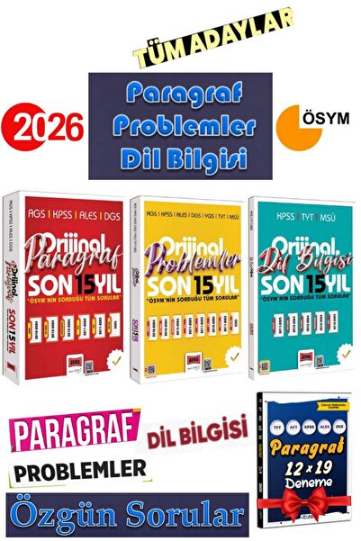 Yargı Yayınları 2026 Yargı Tüm Sınavlar Paragraf Çıkmış Sorular+Dil Bilgisi Ç...