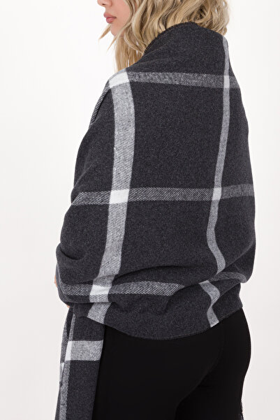 L&M LEGAS MODA Women's Plaid Pattern Cotton Woven Shawl Scarf 70*190