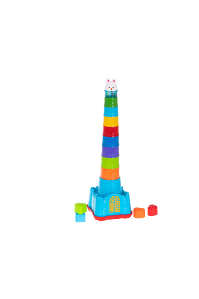 zola Educational game for children, pebble and multicolored pyramid, different sizes, plastic, 14 pieces