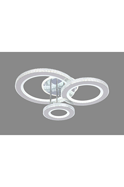 EY-EL TASARIM A2002/3 CR 3 RENK DİMMER KUMANDALI PLAFONYER LED AVİZE