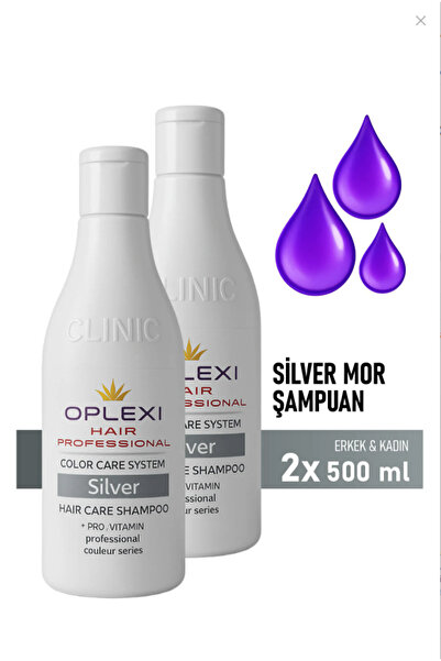 Oplexi hair clinic Anti-Orange Silver Shampoo - 2X500 ml (2 Pieces)