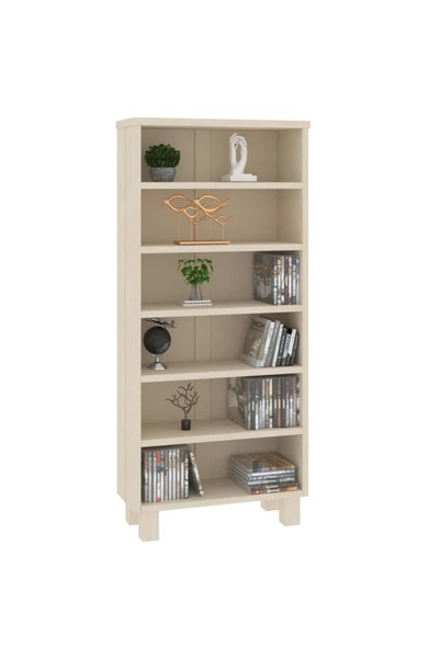 vidaxl CD Cabinet HAMAR Honey Brown 45x18x100 cm Solid Wood Pine