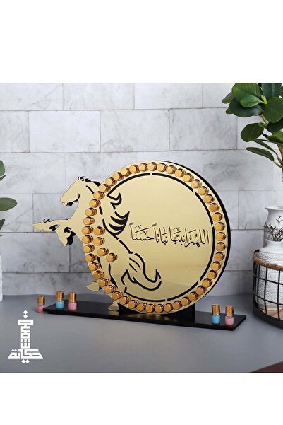 Story of candle استاند 50 حبة مسك فاخر (شكل خيل) عليها عبارة اللهم انبتها نبا...