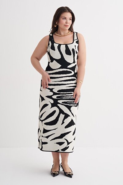 MYLİNE Rochie din tricotaje cu modele