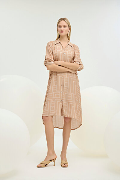 GİZZEY 21347 ΓΥΝΑΙΚΕΙΟ ΦΟΡΕΜΑ ΜΕ ΚΟΥΜΠΙΑ ΚΑΙ ΠΟΥΚΑΜΙΣΟΥ ΣΤΟ ΛΑΜΠΡΟ