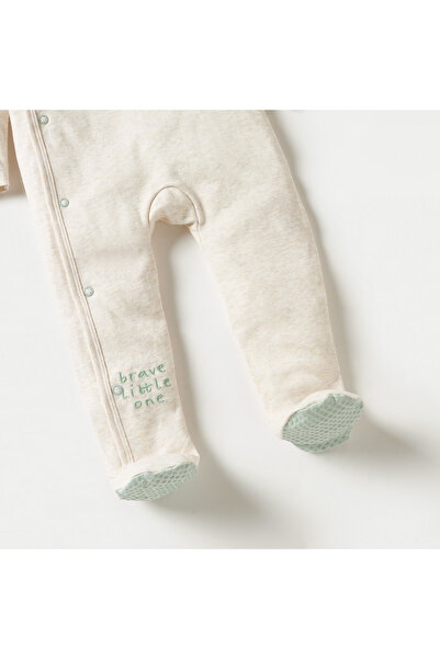 Disney Simba Applique Sleepsuit with Long Sleeves and Snap Button Closure