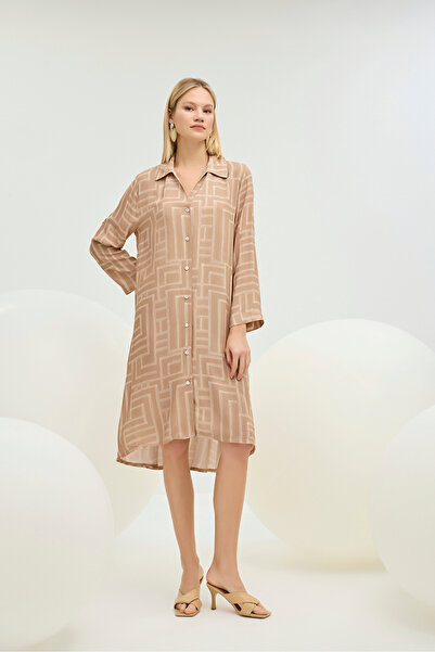 GİZZEY 21347 ΓΥΝΑΙΚΕΙΟ ΦΟΡΕΜΑ ΜΕ ΚΟΥΜΠΙΑ ΚΑΙ ΠΟΥΚΑΜΙΣΟΥ ΣΤΟ ΛΑΜΠΡΟ