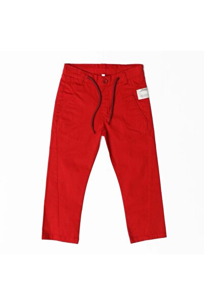NANİCA Red Boy's Basic Gabardine Trousers 6-16 Years