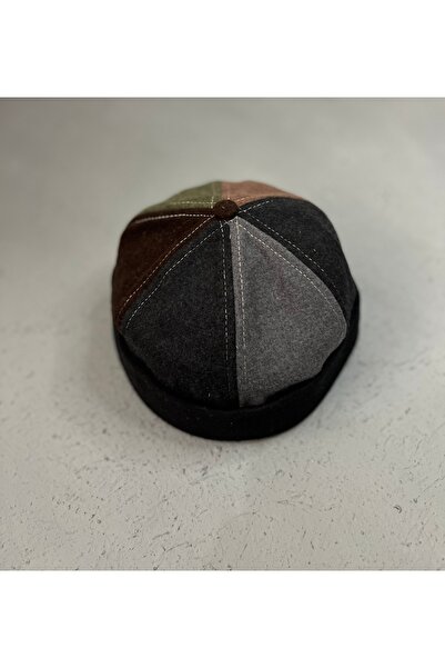 ZERAMİNE Wool Textured Unisex Fisherman Hat – Vintage Docker Model - Lined - Velcro Fastener