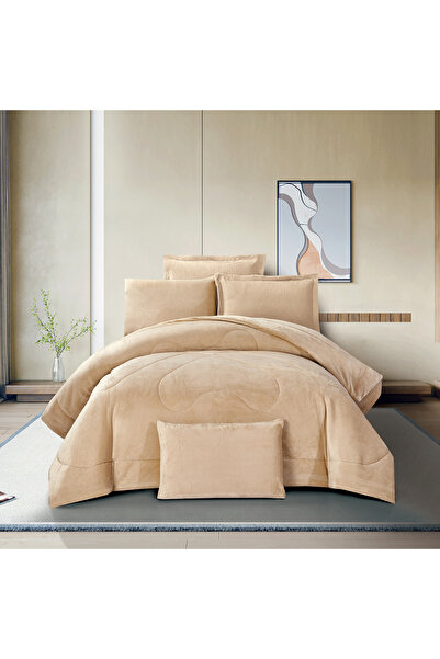 unique home collection طقم لحاف مخملي فاخر مقاس كينج