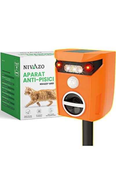 nivazo Repelent cu ultrasunete pentru pisici, AR01, 2 moduri de funcționare, ...