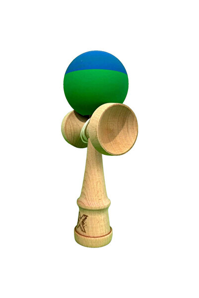 Kendama X Jucarie Originala, Profesionala, din Lemn, Rubber Grip, 18 cm, Alba...