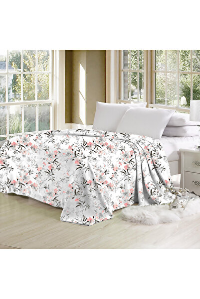 KARLEEN Decor Floral Print Flannel Blanket - 220x240 cm
