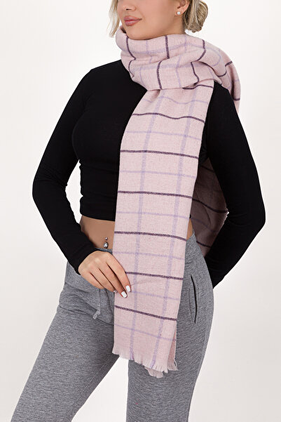 L&M LEGAS MODA Women's Plaid Pattern Cotton Woven Shawl Scarf 70*190