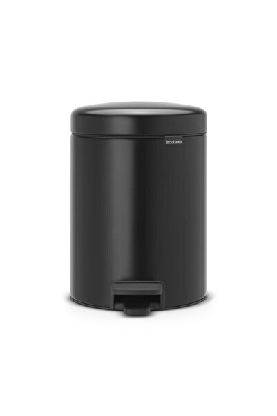 Tantitoni سلة المهملات بدواسة سوداء غير لامعة من نيويكون سعة 5 لتر