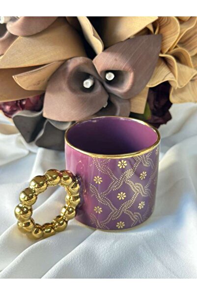 MD MİMOZA DEKOR Porcelain Tea Coffee Cup 400ml -Md1