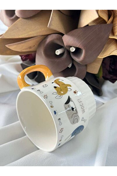 MD MİMOZA DEKOR Porcelain Tea Coffee Cup 340ml -Md5