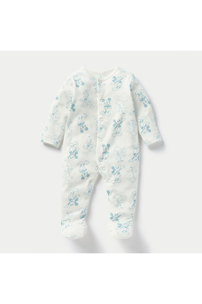 Disney Mickey Mouse and Friends Print Footed Sleepsuit - Set of 3