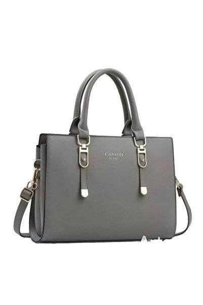 GRASS Elegant women's handbag, dark gray color, BG-07