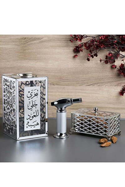 Story of candle مبخرة مع صندوق لحفظ البخور وللتخزين تأتي بعبارة "تبخري خلي لل...