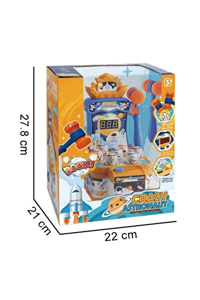 Toybox Kids Astronaut Mole Attack Game Mini Whack-a-Mole Toy with Light & Sound