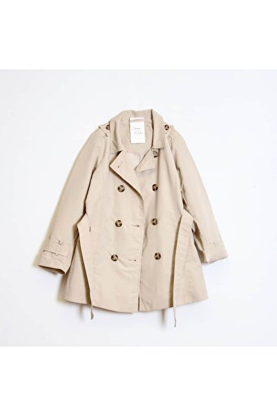 OZZY KİDS Girl's Long Trench Coat
