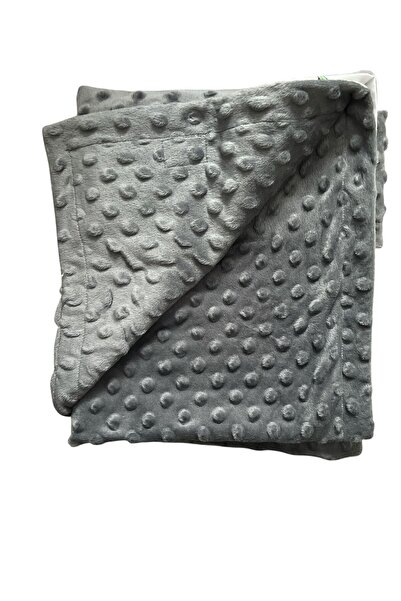 ATELIER ALEDA Patura pentru bebelusi, imprimeu dinozauri, bumbac/minky, Atelier Aleda, 75x95 cm