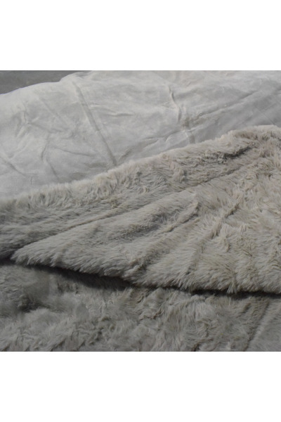 KARLEEN Decor Solid Rabbit Fur Flannel Double Blanket - 200x220 cm