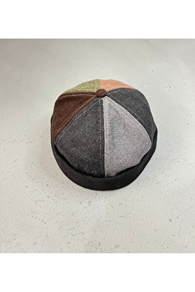 ZERAMİNE Wool Textured Unisex Fisherman Hat – Vintage Docker Model - Lined - Velcro Fastener