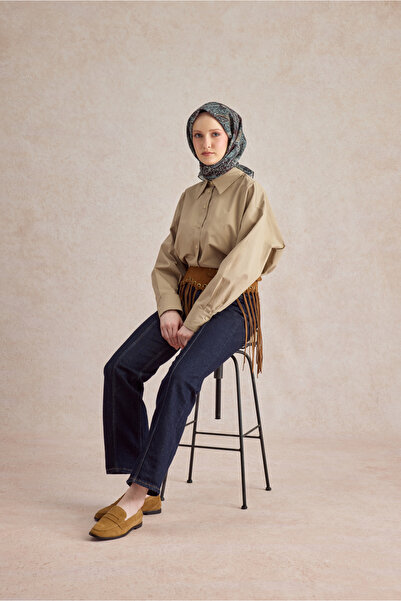 Qef Cotton Scarf Garden Burgundy