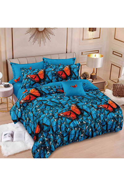 Pucioasa Double Bed Bedding 6-Piece Set (Fitted Sheet), Reversible Design, Th...