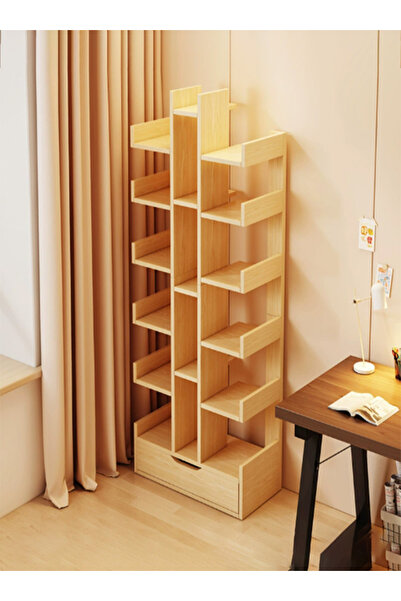 Generic Tree-Shaped Floor Standing Bookcase, 18-Tier Freestanding Open Bookshelves