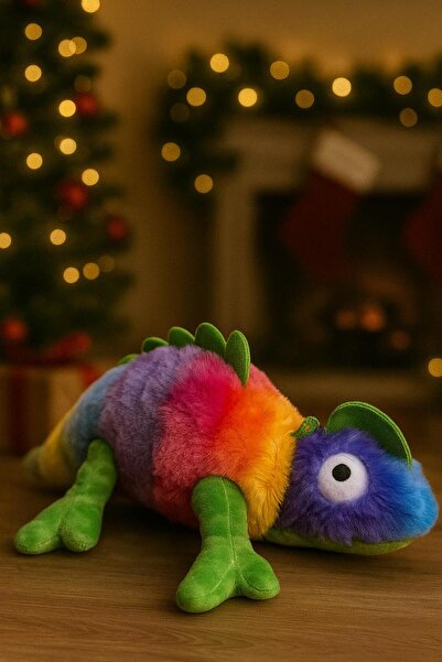 scntoys Pelus Bukalemun Oyuncak Sevgililer Günü Yılbaşı Doğum Günü Hediyelik Peluş Bukalemun 40CM