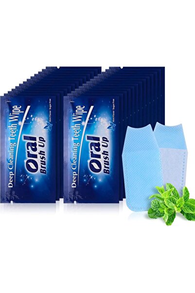 NALACAL Mint-Flavored Oral Wipes, Teeth Whitening, Portable Disposable, 60 Pcs