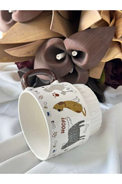 MD MİMOZA DEKOR Porcelain Tea Coffee Cup 340ml -Md11