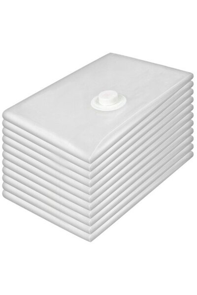 zola Set of vacuum bags, 10 pieces, sizes 50x70cm, transparent, vacuum pump included, closing clips