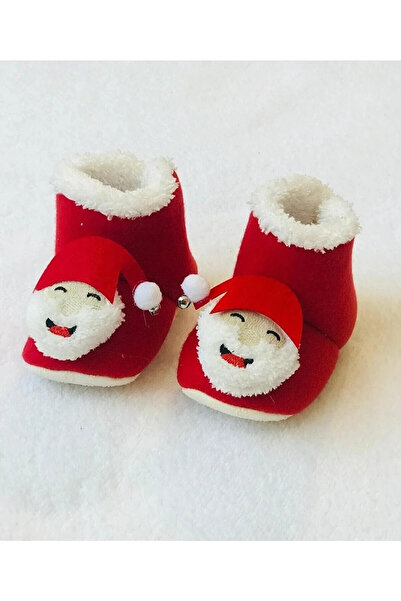 Bilge Trend New Year Santa Claus Embossed Rattle Baby Slippers Booties Shoes