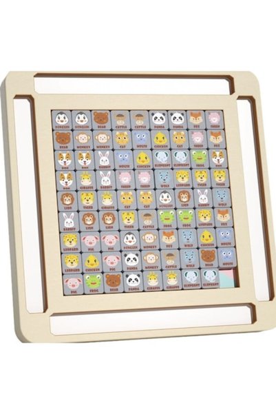 OEM Joc educativ din lemn cu animale pentru copii, puzzle Montessori cu piese...