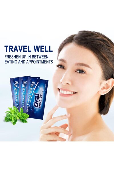 NALACAL Mint-Flavored Oral Wipes, Teeth Whitening, Portable Disposable, 60 Pcs